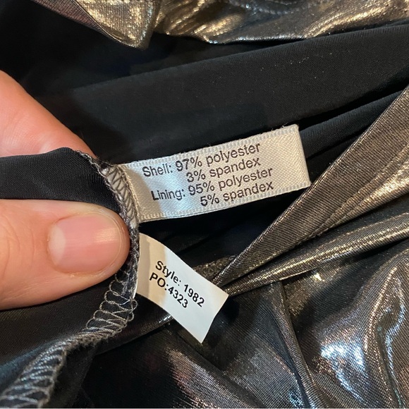 Liquid Silver Cocktail Dress - Picture 4 of 5